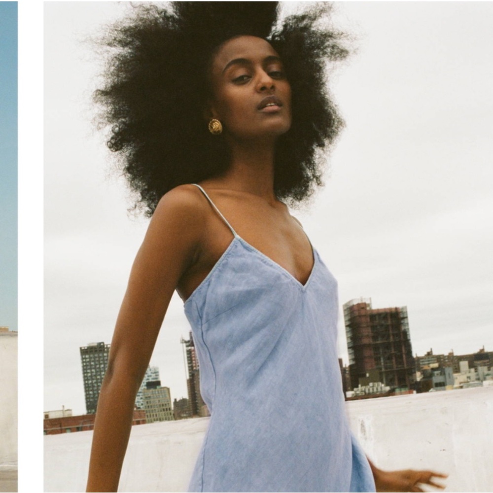 EUC Mara Hoffman Zoya Dress in Indigo Dye Sz S